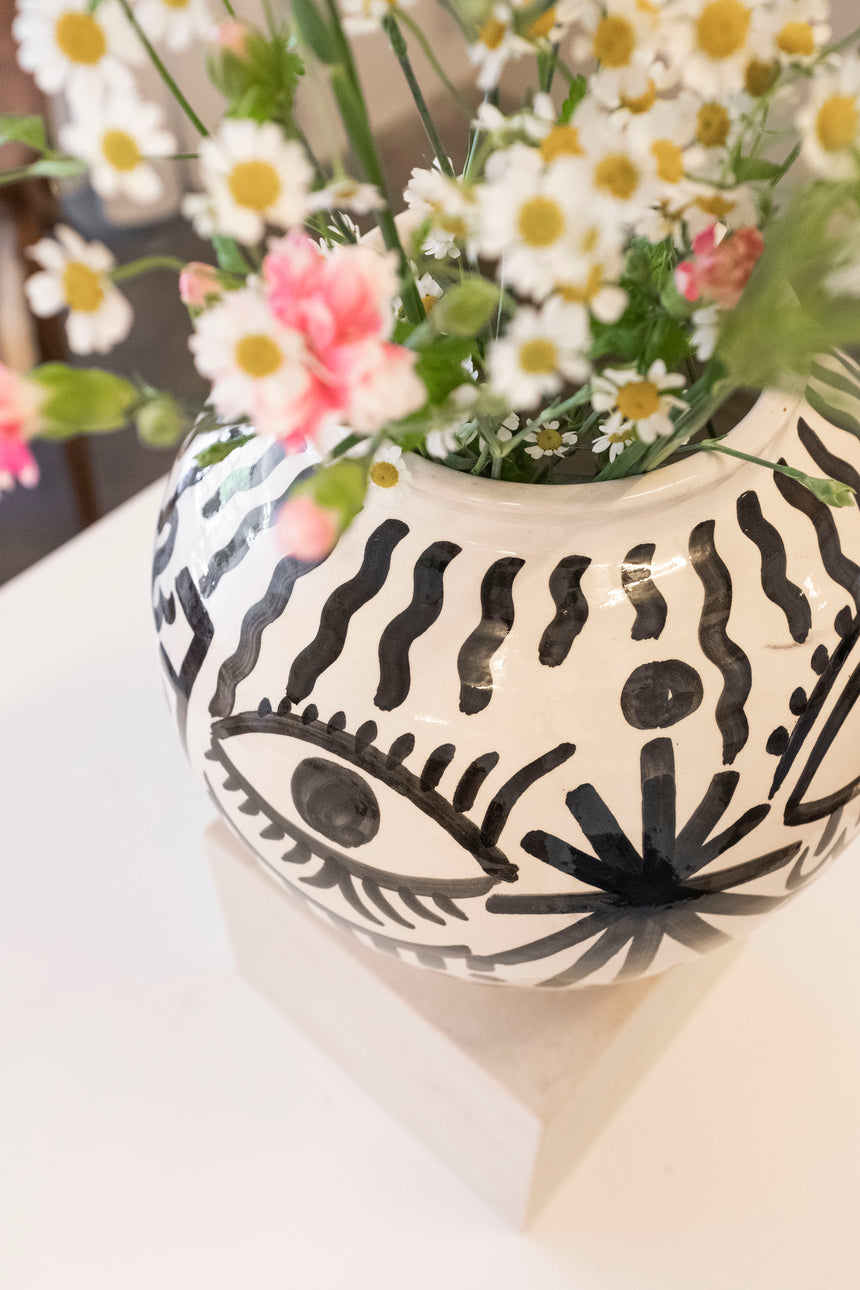 Ceramic - Vase Maxi - Illustrated - Round