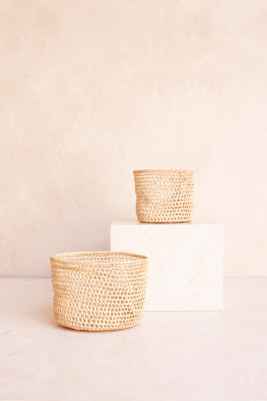 Raffia - Basket - Knitted